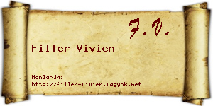 Filler Vivien névjegykártya